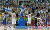 Kerem Gonlum (no.12) of Turkey shooting free throws while Finnish fans trying to distract him during FIBA European basketball championships 2013 match between Finland and Turkey. Match between Finland and Turkey was played on Wednesday, 4th of September 2013 in Bonifika arena in Koper, Slovenia.
