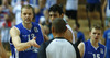 Hanno Mottola (no.13) of Finland trying to overcome referees decision during FIBA European basketball championships 2013 match between Finland and Turkey. Match between Finland and Turkey was played on Wednesday, 4th of September 2013 in Bonifika arena in Koper, Slovenia.
