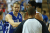 Hanno Mottola (no.13) of Finland trying to overcome referees decision during FIBA European basketball championships 2013 match between Finland and Turkey. Match between Finland and Turkey was played on Wednesday, 4th of September 2013 in Bonifika arena in Koper, Slovenia.
