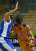 Jonas Jerebko (no.11) of Sweden (R) and Kostas Kaimakoglou (no.13) of Greece (L) during FIBA European basketball championships 2013 match between Sweden and Greece. Match between Sweden and Greece was played on Wednesday, 4th of September 2013 in Bonifika arena in Koper, Slovenia.
