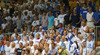 Finnish fans before start of the FIBA European basketball championships 2013 match between Finland and Sweden. Match between Finland and Sweden was played on Thursday, 5th of September 2013 in Bonifika arena in Koper, Slovenia.
