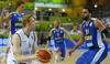 Kimmo Muurinen (no.6) of Finland (L) and Jeffery Taylor (no.14) of Sweden (R) during FIBA European basketball championships 2013 match between Finland and Sweden. Match between Finland and Sweden was played on Thursday, 5th of September 2013 in Bonifika arena in Koper, Slovenia.
