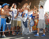 Petteri Koponen meeting Finnish team fans after end of the FIBA European basketball championships 2013 match between Finland and Sweden. Match between Finland and Sweden was played on Thursday, 5th of September 2013 in Bonifika arena in Koper, Slovenia.
