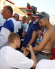 Sasu Salin signing autographs to Finnish team fans after end of the FIBA European basketball championships 2013 match between Finland and Sweden. Match between Finland and Sweden was played on Thursday, 5th of September 2013 in Bonifika arena in Koper, Slovenia.

