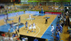 Teemu Rannikko (no.15) of Finland cheering for his teammates from bench during FIBA European basketball championships 2013 match between Finland and Sweden. Match between Finland and Sweden was played on Thursday, 5th of September 2013 in Bonifika arena in Koper, Slovenia.
