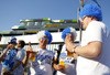 Finnish fans in front of the arena before start of the FIBA European basketball championships 2013 match between Finland and Italy. Match between Finland and Italy was played on Saturday, 7th of September 2013 in Bonifika arena in Koper, Slovenia.
