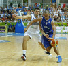 Shawn Huff (no.7) of Finland (R) and Alessandro Gentile (no.5) of Italy (L) during FIBA European basketball championships 2013 match between Finland and Italy. Match between Finland and Italy was played on Saturday, 7th of September 2013 in Bonifika arena in Koper, Slovenia.
