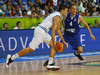 Mikko Koivisto (no.4) of Finland (R) playing defense on Alessandro Gentile (no.5) of Italy (L) during FIBA European basketball championships 2013 match between Finland and Italy. Match between Finland and Italy was played on Saturday, 7th of September 2013 in Bonifika arena in Koper, Slovenia.
