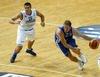 Petteri Koponen (no.11) of Finland (R) and Andrea Cinciarini (no.15) of Italy (L) during FIBA European basketball championships 2013 match between Finland and Italy. Match between Finland and Italy was played on Saturday, 7th of September 2013 in Bonifika arena in Koper, Slovenia.
