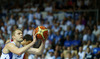 Hanno Mottola (no.13) of Finland shooting free throw during FIBA European basketball championships 2013 match between Finland and Russia. Match between Finland and Russia was played on Sunday, 8th of September 2013 in Bonifika arena in Koper, Slovenia.
