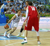 Petteri Koponen (no.11) of Finland attacking during FIBA European basketball championships 2013 match between Finland and Russia. Match between Finland and Russia was played on Sunday, 8th of September 2013 in Bonifika arena in Koper, Slovenia.
