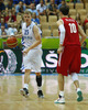 Teemu Rannikko (no.15) of Finland (L) and Aleksey Shved (no.10) of Russia (R) during FIBA European basketball championships 2013 match between Finland and Russia. Match between Finland and Russia was played on Sunday, 8th of September 2013 in Bonifika arena in Koper, Slovenia.
