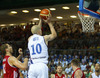 Tuukka Kotti (no.10) of Finland shooting during FIBA European basketball championships 2013 match between Finland and Russia. Match between Finland and Russia was played on Sunday, 8th of September 2013 in Bonifika arena in Koper, Slovenia.
