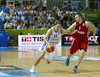 Petteri Koponen (no.11) of Finland (L) and Vitaliy Fridzon (no.7) of Russia (R) during FIBA European basketball championships 2013 match between Finland and Russia. Match between Finland and Russia was played on Sunday, 8th of September 2013 in Bonifika arena in Koper, Slovenia.
