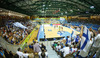 Finnish fans cheering for their team during FIBA European basketball championships 2013 match between Finland and Russia. Match between Finland and Russia was played on Sunday, 8th of September 2013 in Bonifika arena in Koper, Slovenia.

