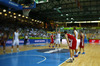 Petteri Koponen (no.11) of Finland throwing free throws during FIBA European basketball championships 2013 match between Finland and Russia. Match between Finland and Russia was played on Sunday, 8th of September 2013 in Bonifika arena in Koper, Slovenia.
