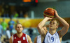 Sasu Salin (no.9) of Finland shooting free throws during FIBA European basketball championships 2013 match between Finland and Russia. Match between Finland and Russia was played on Sunday, 8th of September 2013 in Bonifika arena in Koper, Slovenia.
