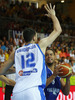 Gerald Lee (no.8) of Finland (R) and Loukas Mavrokefalidis (no.12) of Greece (L) during FIBA European basketball championships 2013 match between Finland and Greece. Match between Finland and Greece was played on Monday, 9th of September 2013 in Bonifika arena in Koper, Slovenia.
