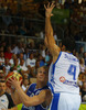 Sasu Salin (no.9) of Finland (L) and Kostas Sloukas (no.4) of Greece (R) during FIBA European basketball championships 2013 match between Finland and Greece. Match between Finland and Greece was played on Monday, 9th of September 2013 in Bonifika arena in Koper, Slovenia.
