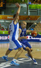 Tuukka Kotti (no.10) of Finland (R) and Kostas Kaimakoglou (no.13) of Greece (L) during FIBA European basketball championships 2013 match between Finland and Greece. Match between Finland and Greece was played on Monday, 9th of September 2013 in Bonifika arena in Koper, Slovenia.
