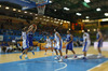 Sasu Salin (no.9) of Finland (R) and Vassilis Spanoulis (no.7) of Greece (L) jumping for rebound ball during FIBA European basketball championships 2013 match between Finland and Greece. Match between Finland and Greece was played on Monday, 9th of September 2013 in Bonifika arena in Koper, Slovenia.
