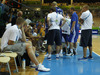 Hanno Mottola of Finland (L) on bench during one of last timeouts during FIBA European basketball championships 2013 match between Finland and Greece. Match between Finland and Greece was played on Monday, 9th of September 2013 in Bonifika arena in Koper, Slovenia.
