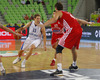 Petteri Koponen (no.11) of Finland attacking during FIBA European basketball championships 2013 match of second round between Finland and Croatia. Match between Finland and Croatia was played on Thursday, 12th of September 2013 in Stozice arena in Ljubljana, Slovenia.
