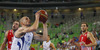 Tuukka Kotti (no.10) of Finland going for score during FIBA European basketball championships 2013 match of second round between Finland and Croatia. Match between Finland and Croatia was played on Thursday, 12th of September 2013 in Stozice arena in Ljubljana, Slovenia.
