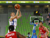Teemu Rannikko (no.15) of Finland shooting during FIBA European basketball championships 2013 match of second round between Finland and Croatia. Match between Finland and Croatia was played on Thursday, 12th of September 2013 in Stozice arena in Ljubljana, Slovenia.

