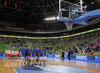 Finnish players before start of the FIBA European basketball championships 2013 match of second round between Finland and Croatia. Match between Finland and Croatia was played on Thursday, 12th of September 2013 in Stozice arena in Ljubljana, Slovenia.
