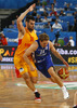Petteri Koponen (no.11) of Finland (R) and Fernando San Emeterio (no.11) of Spain (L) during FIBA European basketball championships 2013 match of second round between Finland and Spain. Match between Finland and Spain was played on Saturday, 14th of September 2013 in Stozice arena in Ljubljana, Slovenia.
