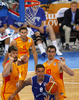 Gerald Lee (no.8) of Finland between Spanish players during FIBA European basketball championships 2013 match of second round between Finland and Spain. Match between Finland and Spain was played on Saturday, 14th of September 2013 in Stozice arena in Ljubljana, Slovenia.
