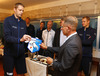 In residence of the Finnish embassy in Ljublana, Finnish basketball team meet Finnish Ambassador in Ljubljana, Pekka Metso and 16 young Finnish basketball players, which Aleksi Valavuori brought to Slovenia to see last two matches of the Finnish team. This event in residence of Finnish Embassy in Ljubljana was held on Sunday, 15th of September 2013, day before FIBA European basketball championships 2013 match of second round between Finland and Slovenia.
