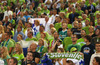 Slovenian fans during FIBA European basketball championships 2013 match of second round between Finland and Slovenia. Match between Finland and Slovenia was played on Monday, 16th of September 2013 in Stozice arena in Ljubljana, Slovenia.
