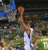 Gerald Lee (no.8) of Finland scoring during FIBA European basketball championships 2013 match of second round between Finland and Slovenia. Match between Finland and Slovenia was played on Monday, 16th of September 2013 in Stozice arena in Ljubljana, Slovenia.
