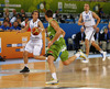 Roope Ahonen (no.14) of Finland attacking during FIBA European basketball championships 2013 match of second round between Finland and Slovenia. Match between Finland and Slovenia was played on Monday, 16th of September 2013 in Stozice arena in Ljubljana, Slovenia.
