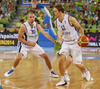 Petteri Koponen (no.11) of Finland during FIBA European basketball championships 2013 match of second round between Finland and Slovenia. Match between Finland and Slovenia was played on Monday, 16th of September 2013 in Stozice arena in Ljubljana, Slovenia.
