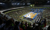 General view of the Stozice arena full of fans during FIBA European basketball championships 2013 match of second round between Finland and Slovenia. Match between Finland and Slovenia was played on Monday, 16th of September 2013 in Stozice arena in Ljubljana, Slovenia.
