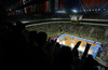 General view of the Stozice arena full of fans during FIBA European basketball championships 2013 match of second round between Finland and Slovenia. Match between Finland and Slovenia was played on Monday, 16th of September 2013 in Stozice arena in Ljubljana, Slovenia.
