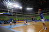 Petteri Koponen (no.11) of Finland (R) warming up before start of the FIBA European basketball championships 2013 match of second round between Finland and Slovenia. Match between Finland and Slovenia was played on Monday, 16th of September 2013 in Stozice arena in Ljubljana, Slovenia.
