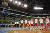 Croatian team before start of the FIBA European basketball championships 2013 half final match between Croatia and Lithuania. Half final match of FIBA European basketball championships 2013 between Croatia and Lithuania was played on Friday, 20th of September 2013 in Stozice arena in Ljubljana, Slovenia.
