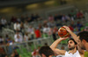 Linas Kleiza (no.11) of Lithuania shooting free throws during FIBA European basketball championships 2013 half final match between Croatia and Lithuania. Half final match of FIBA European basketball championships 2013 between Croatia and Lithuania was played on Friday, 20th of September 2013 in Stozice arena in Ljubljana, Slovenia.
