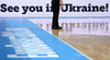 See you in Ukraine is written on banners next to court during FIBA European basketball championships 2013 final match between France and Lithuania. Ukraine will be hosting next Eurobasket, which will be held in 2015. Final match of FIBA European basketball championships 2013 between France and Lithuania was played on Sunday, 22nd of September 2013 in Stozice arena in Ljubljana, Slovenia.
