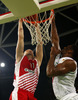 Jaka Blazic (no.11) of Crvena Zvezda scoring during match of 4th round of ABA Basketball League between Union Olimpija, Slovenia, and Crvena Zvezda, Serbia. Match of ABA Basketball League between Union Olimpija, Slovenia, and Crvena Zvezda, Serbia, was played on Sunday, 20th of October 2013 in Stozice arena in Ljubljana, Slovenia.
