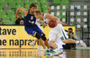 Sasu Salin (no.10) of Union Olimpija during match of FIBA basketball Euro Cup match between KK Union Olimpija, Ljubljana, Slovenia, and Khimki Moscow, Russia. Match between Union Olimpija and Khimki Moscow was closed for public as result of incident last season, and was played in Stozice Arena in Ljubljana, Slovenia, on Wednesday, 22nd of October 2014.
