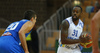 Jamar Wilson (no.31) of Finland (R) and Andrea Cinciarini (no.20) of Italy (L) during basketball match of Adecco cup between Finland and Italy. Basketball match of Adecco cup between Finland and Italy was played in Bonifika arena in Koper, Slovenia, on Friday, 21st of August 2015.
