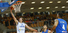 Petteri Koponen (no.11) of Finland scoring next to Andrea Bargnani (no.9) of Italy (R) during basketball match of Adecco cup between Finland and Italy. Basketball match of Adecco cup between Finland and Italy was played in Bonifika arena in Koper, Slovenia, on Friday, 21st of August 2015.
