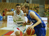 Joonas Caven (no.24) of Finland (R) during basketball match of Adecco cup between Finland and Slovenia. Basketball match of Adecco cup between Finland and Slovenia was played in Bonifika arena in Koper, Slovenia, on Saturday, 22nd of August 2015.
