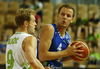 Mikko Koivisto (no.4) of Finland (R) and Jaka Blazic (no.9) of Slovenia (L) during basketball match of Adecco cup between Finland and Slovenia. Basketball match of Adecco cup between Finland and Slovenia was played in Bonifika arena in Koper, Slovenia, on Saturday, 22nd of August 2015.
