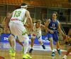 Petteri Koponen (no.11) of Finland between players of Slovenia during basketball match of Adecco cup between Finland and Slovenia. Basketball match of Adecco cup between Finland and Slovenia was played in Bonifika arena in Koper, Slovenia, on Saturday, 22nd of August 2015.
